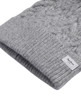 Bonnet Pepe Jeans Wallis gris pour femme