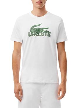 T-shirt Lacoste Croco XL blanc pour homme