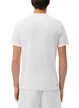 T-shirt Lacoste Croco XL blanc pour homme