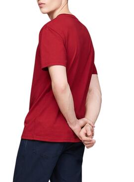 Maillot Tommy Jeans Signature Twist rouge pour homme