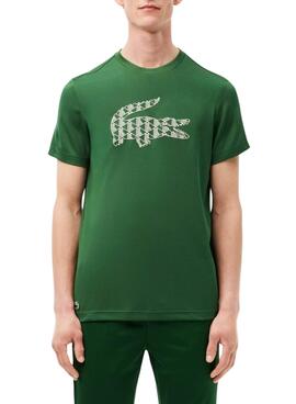 T-shirt Lacoste Monogramme vert pour homme