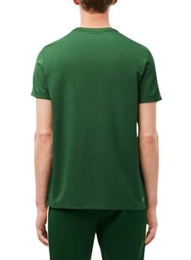 T-shirt Lacoste Monogramme vert pour homme