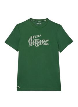 T-shirt Lacoste Monogramme vert pour homme