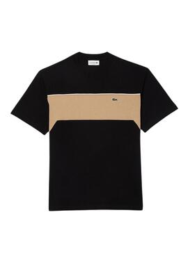 T-shirt Lacoste Band noir et beige pour homme