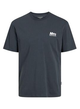 T-shirt Jack and Jones Bronx marine pour homme