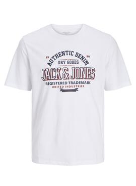 T-shirt Jack and Jones Logo blanc pour homme