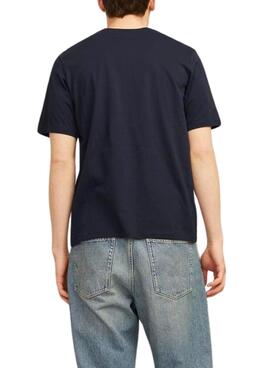 T-shirt Jack and Jones Logo marine pour homme