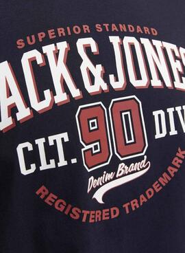 T-shirt Jack and Jones Logo marine pour homme