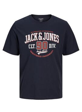 T-shirt Jack and Jones Logo marine pour homme