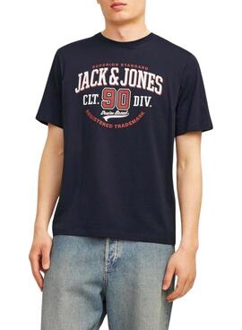 T-shirt Jack and Jones Logo marine pour homme