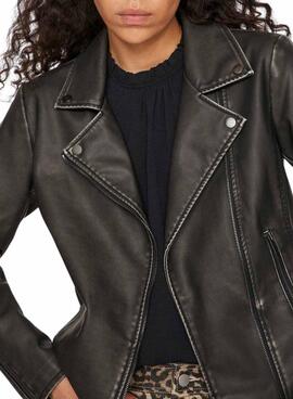 Veste de motard Vila Vicara noire pour femme