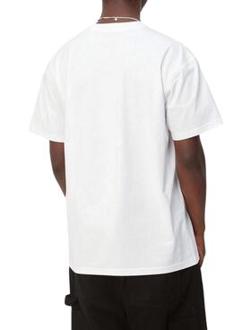 T-shirt Carhartt Script blanc pour homme