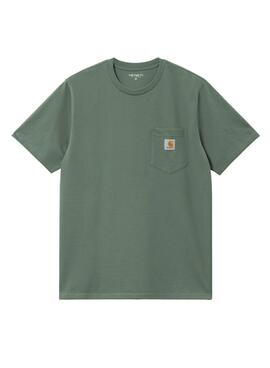 T-shirt Carhartt Pocket vert pour homme