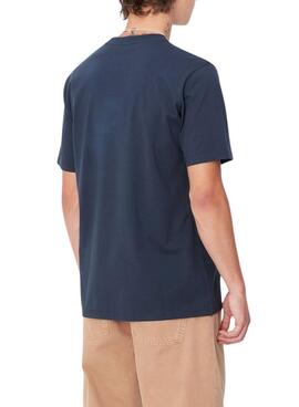 T-shirt Carhartt bleue marine pour homme