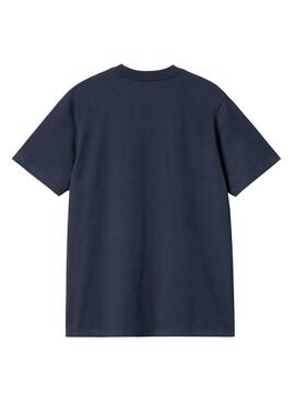 T-shirt Carhartt bleue marine pour homme