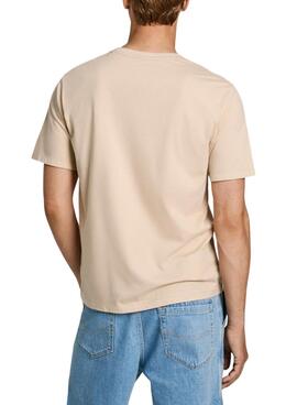 T-shirt Pepe Jeans Eggo beige pour homme