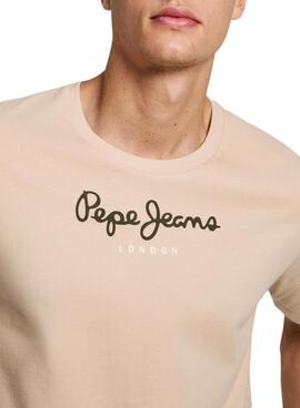 T-shirt Pepe Jeans Eggo beige pour homme