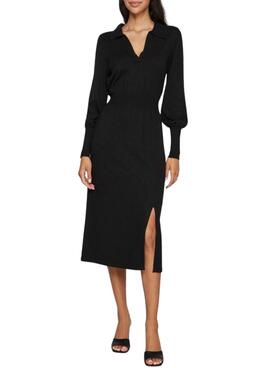 Robe en tricot noir Vila Vicomfy pour femme