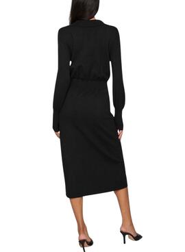 Robe en tricot noir Vila Vicomfy pour femme