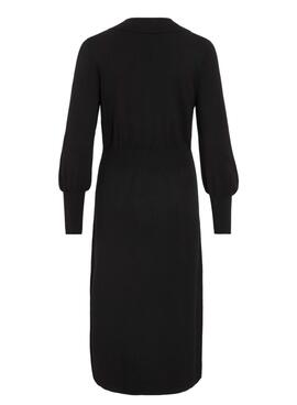 Robe en tricot noir Vila Vicomfy pour femme