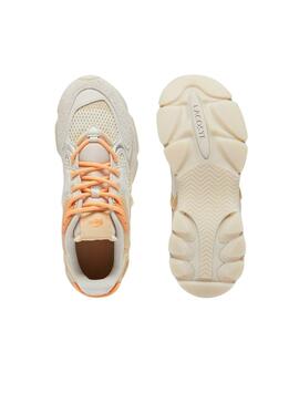 Chaussures Lacoste L003 beige et corail pour homme