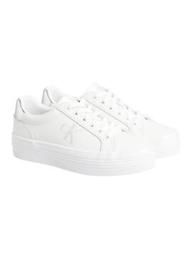 Chaussures Calvin Klein Jeans Bold blanches pour femme