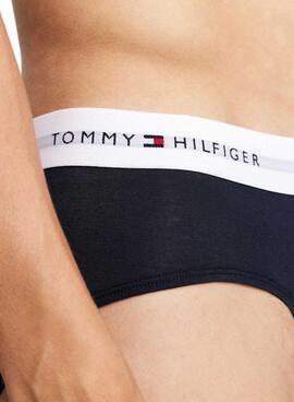 Ensemble de 3 caleçons Tommy Hilfiger slip élastique à la taille multicolore.