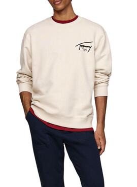 Sweatshirt Tommy Jeans Entry Graphic beige pour homme