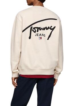 Sweatshirt Tommy Jeans Entry Graphic beige pour homme