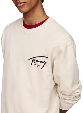 Sweatshirt Tommy Jeans Entry Graphic beige pour homme