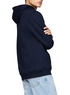 Sweat à capuche Tommy Jeans Badge bleu marine pour homme