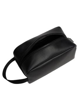 Sac de toilette Tommy Jeans Washbag en cuir noir