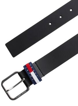 Ceinture Tommy Jeans Essential Ryan en cuir noir pour homme