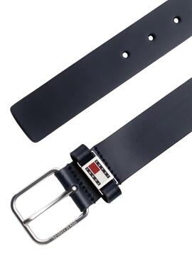 Ceinture Tommy Hilfiger Scanton en cuir bleu marine pour homme