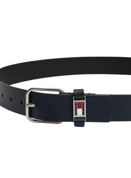 Ceinture Tommy Hilfiger Scanton en cuir bleu marine pour homme