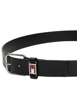 Ceinture en cuir noir pour homme Tommy Hilfiger Scanton