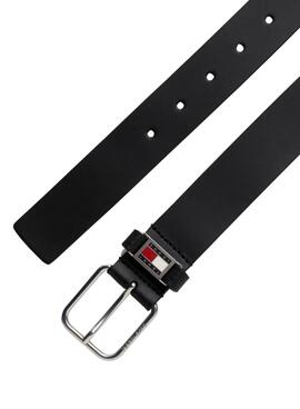 Ceinture en cuir noir pour homme Tommy Hilfiger Scanton