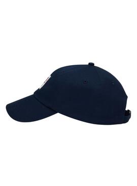 Casquette Tommy Jeans Heritage Structured en coton marine pour homme.