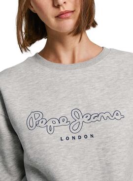 Sweatshirt Pepe Jeans Frida Gris Pour Femme