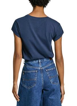 T-shirt Pepe Jeans Elvia Marine pour femme