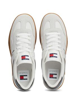 Chaussures Tommy Jeans Greenwich blanches et grises pour femme