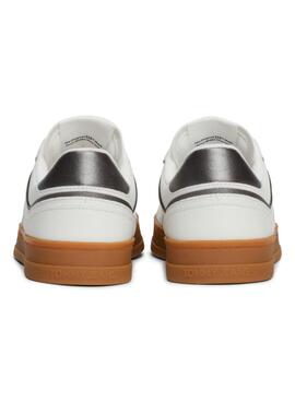 Chaussures Tommy Jeans Greenwich blanches et grises pour femme