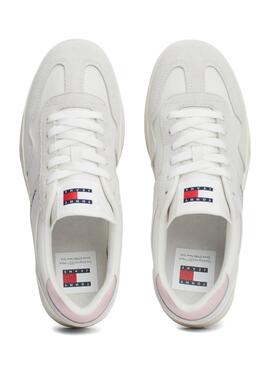 Sneakers Tommy Jeans Greenwich blanc et rose pour femme