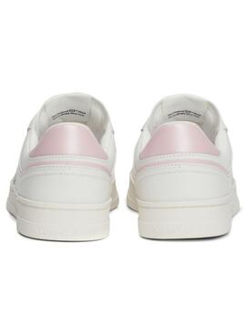 Sneakers Tommy Jeans Greenwich blanc et rose pour femme