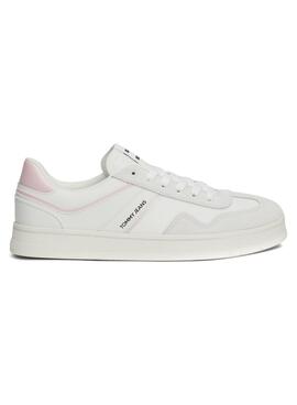 Sneakers Tommy Jeans Greenwich blanc et rose pour femme