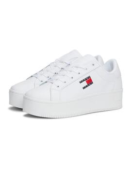 Chaussures Tommy Jeans Flatform blanches pour femmes