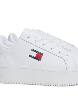 Chaussures Tommy Jeans Flatform blanches pour femmes