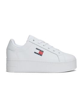 Chaussures Tommy Jeans Flatform blanches pour femmes