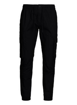 Pantalon cargo Calvin Klein Jeans lavé noir pour homme