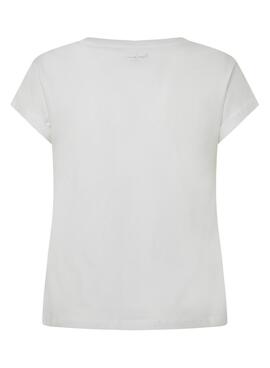 T-shirt Pepe Jeans Evette blanc pour femme